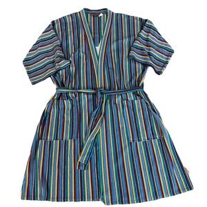 Robe Corporation of America Kabuki Coat Men's Striped House Robe Mod Gogo 1960s